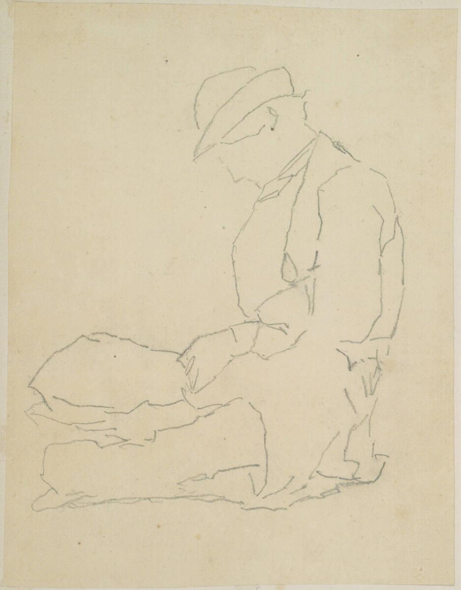 Johann Gualbert Raffalt, Studie einer sitzenden Figur, Inv. Nr.: 26046/27/1