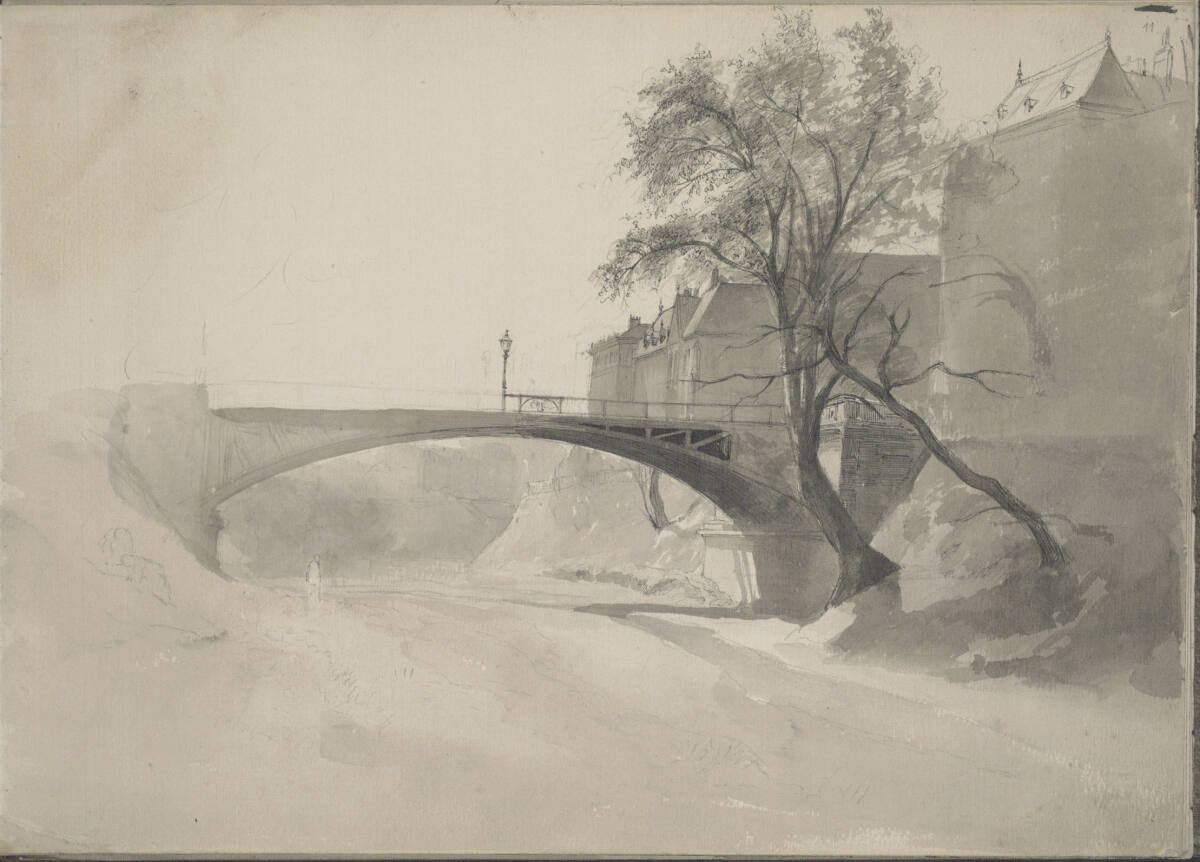 Brücke über einen Fluß, Ludwig Rösch