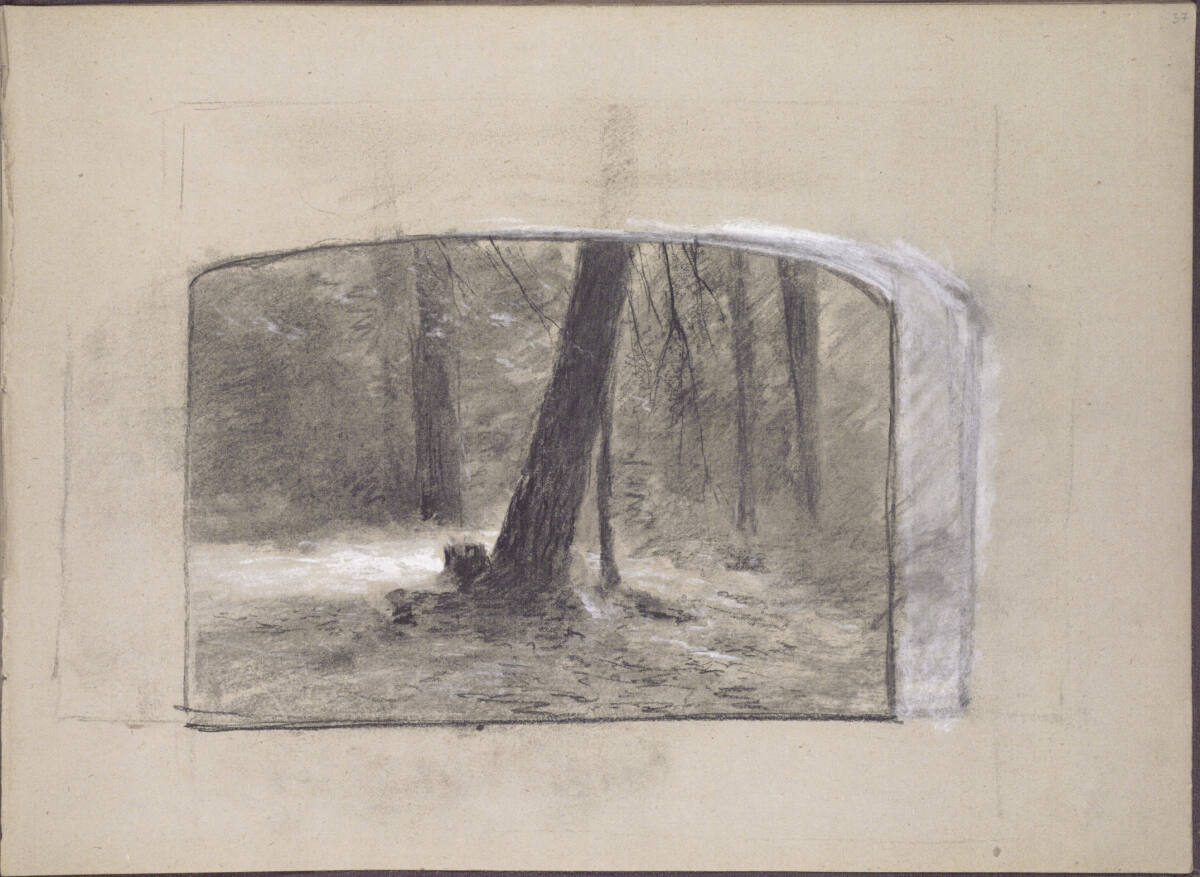 Bildentwurf einer Waldlandschaft, Ludwig Rösch, 1882–1885