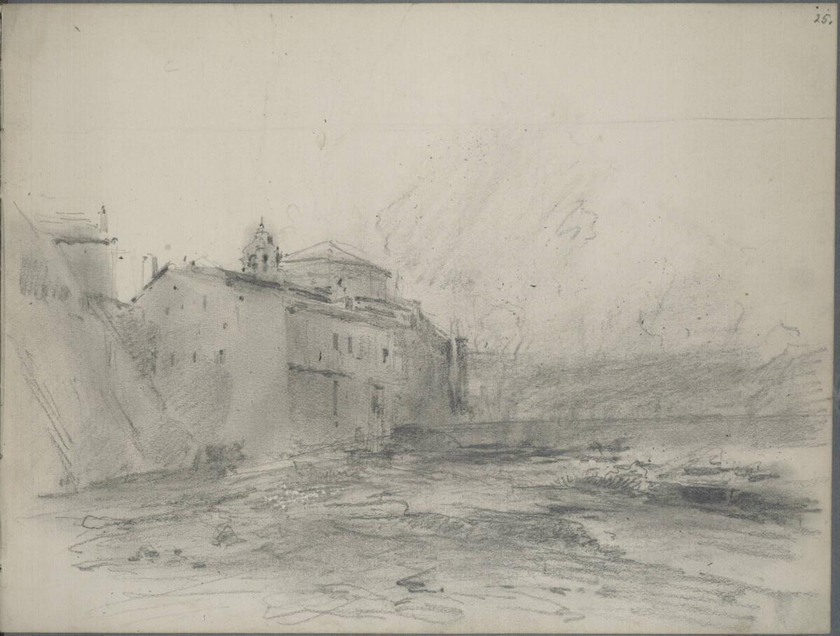 Ludwig Rösch, Landschaft mit Häuserflucht, Inv. Nr.: 30219/25r