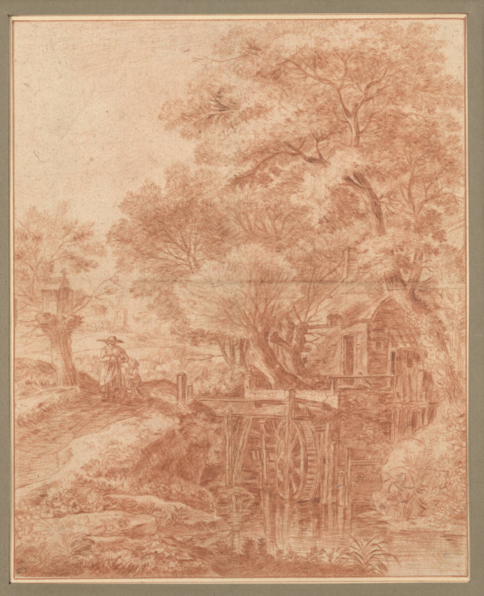 Wassermühle unter Bäumen, Antonie Waterloo