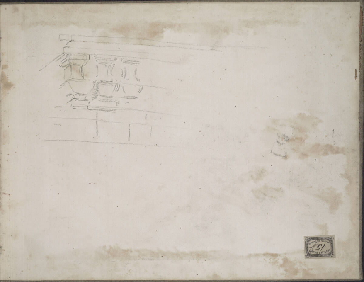 Ausschnitthafte Skizze einer Balustrade, Ludwig Rösch