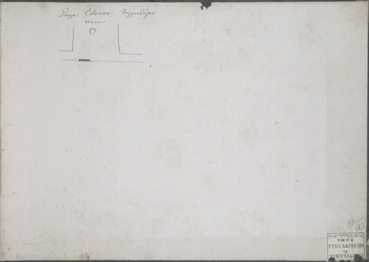Ernst Christian Johann Friedrich Preller der Ältere, Römisches Skizzenbuch: Plan der Piazza Col…