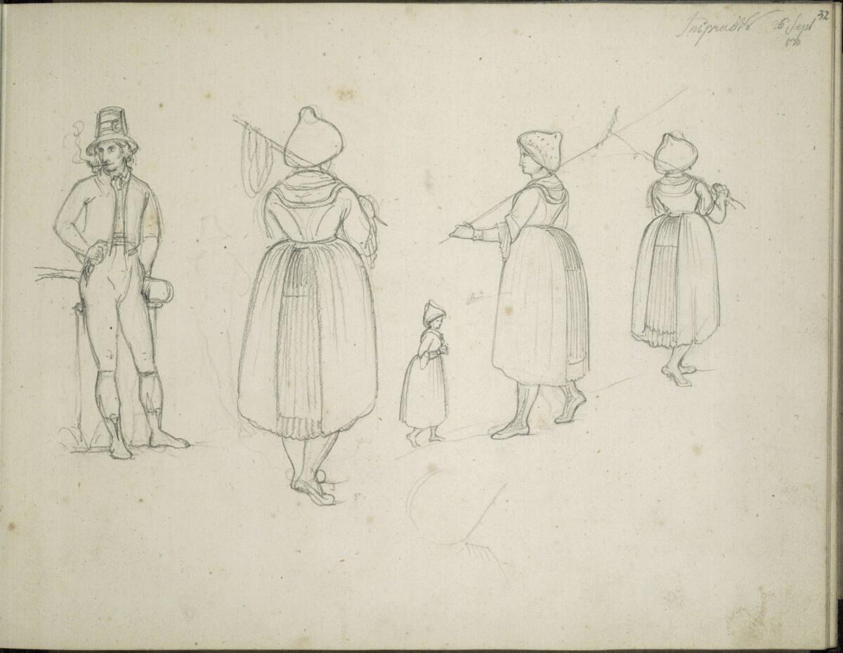Wilhelm August Rieder, Studien zu Figuren in Tracht in Innsbruck, Inv. Nr.: 25883/32