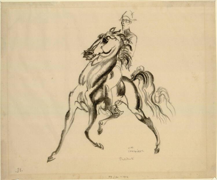 Ludwig Heinrich Jungnickel, Reiter nach links, Inv. Nr.: DG1924/107/12