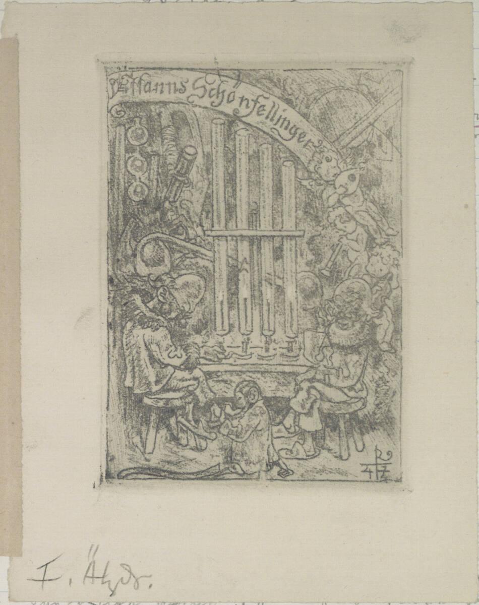 Richard Teschner, Exlibris Dr. Hanns Schönfellinger, Inv. Nr.: DG2005/10400/4