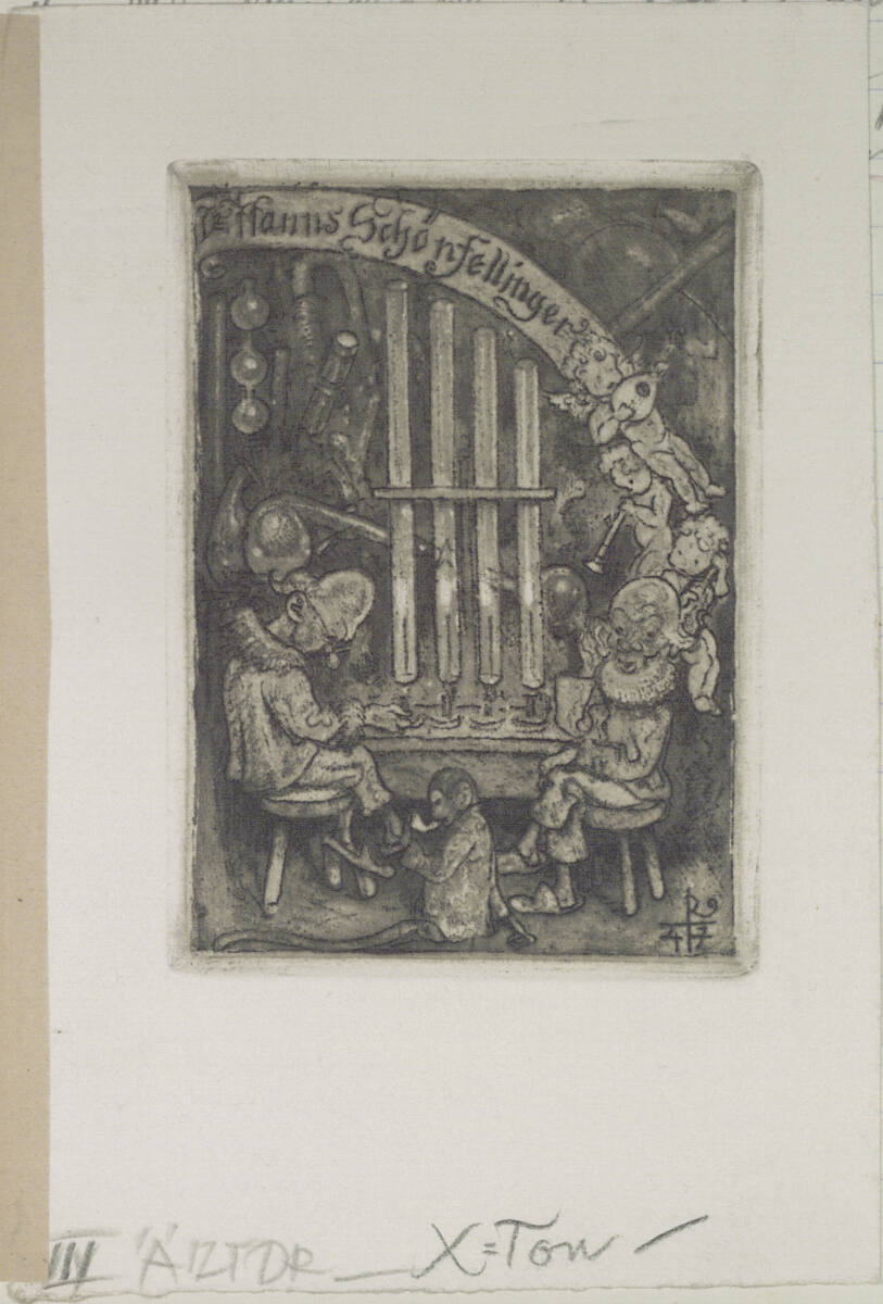Exlibris Dr. Hanns Schönfellinger, Richard Teschner