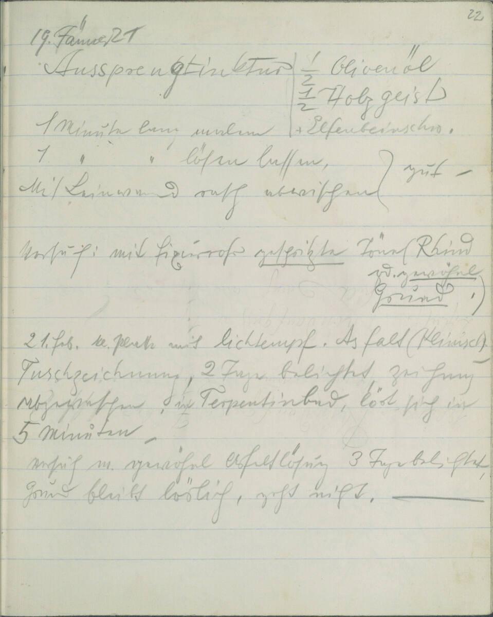 Richard Teschner, Notizen zu einem Ätzvorgang, Inv. Nr.: 30798/22r