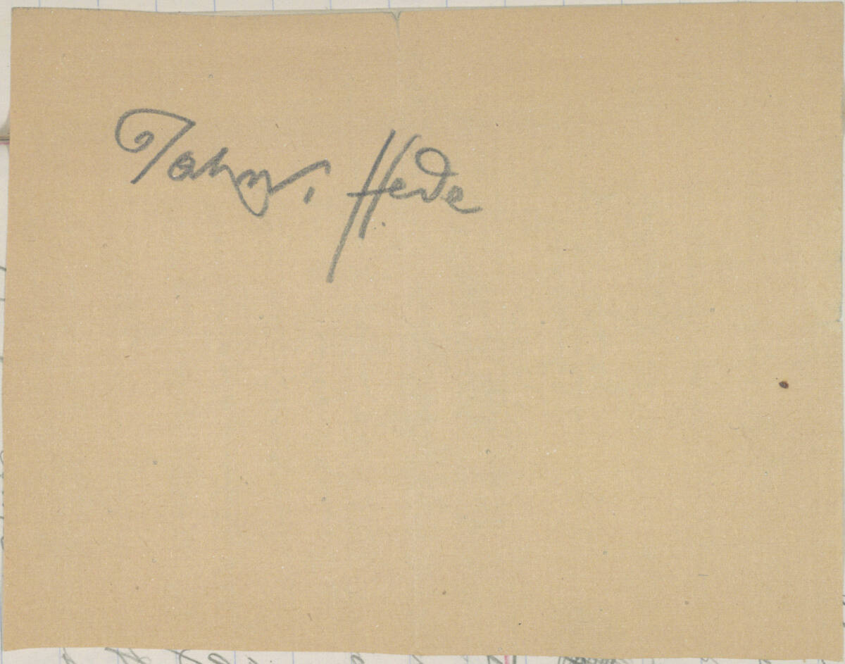 Bezeichnung "Jahn Hede", Richard Teschner, 1915–1947