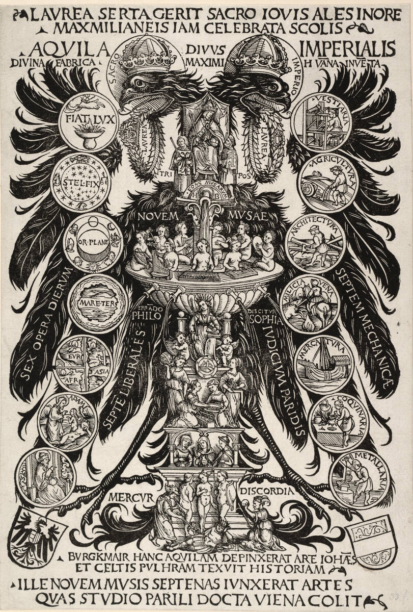 Der allegorische Reichsadler des Konrad Celtis, Hans Burgkmair the Elder