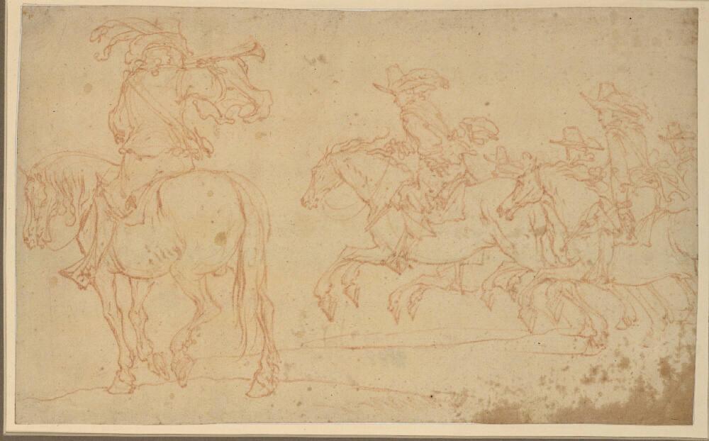 Johann Matthias Weyer, Trompeter bläst zum Angriff, Inv. Nr.: 9388