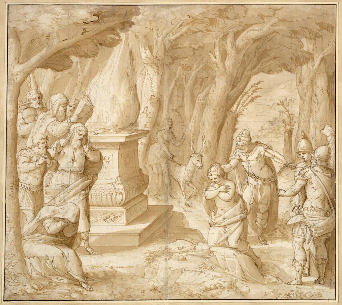 Giovanni Battista Castello gen. il Bergamasco, Opferung der Iphigenie, Inv. Nr.: 636