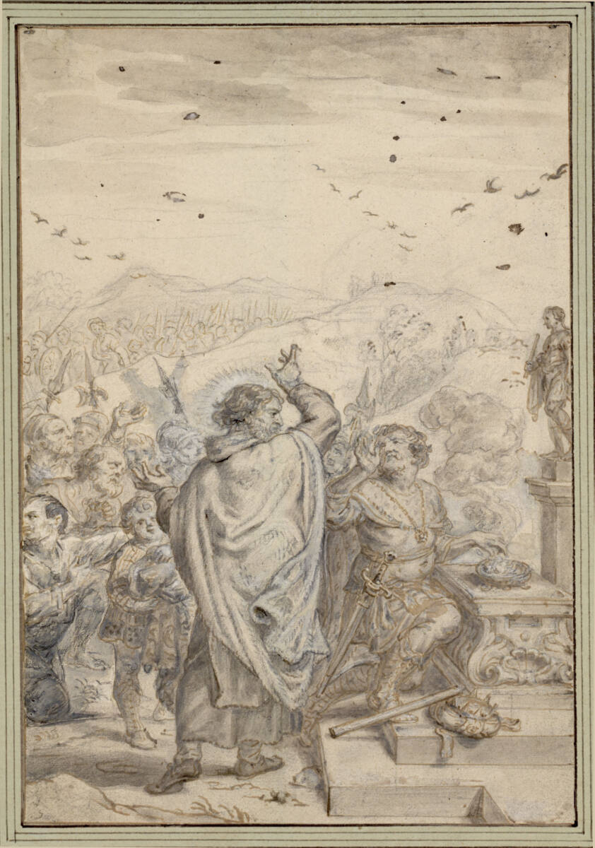 Elias vor König Ahab, der an Baal opfert (4), Abraham van Diepenbeeck