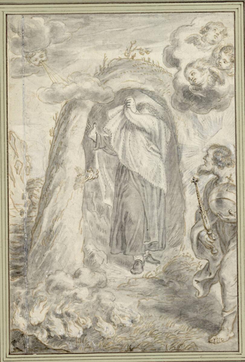 Abraham van Diepenbeeck, Elias verhüllt sein Gesicht vor Gott  (15), Inv. Nr.: 9450