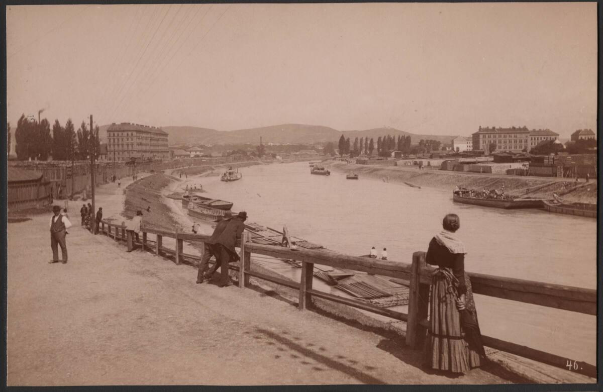Victor Angerer, Wien, Donaukanal, Blick von der Brigittabrücke, Inv. Nr.: Foto2005/166/69