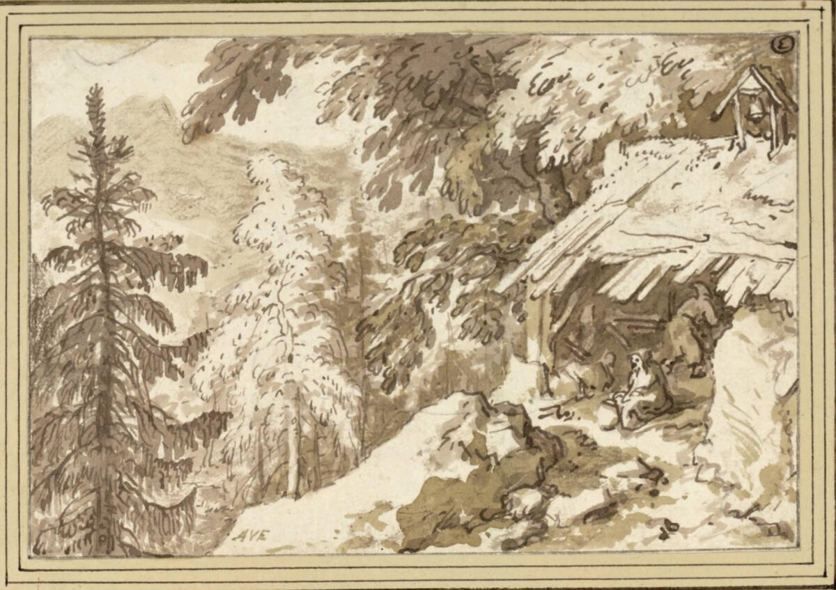 Allart van Everdingen, Waldlandschaft mit zwei Eremiten, Inv. Nr.: 9574