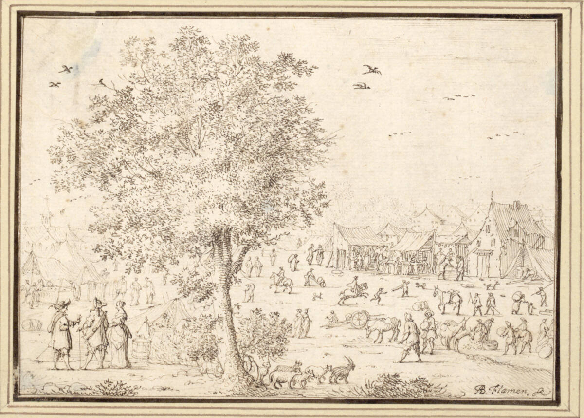 AlbertFlamen, Markt vor einer Stadt (II-47)