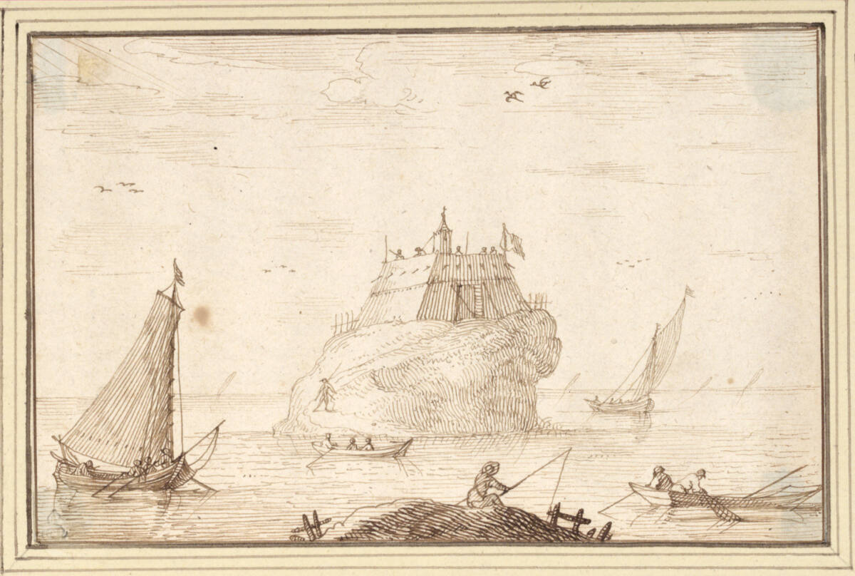 AlbertFlamen, Kleine Bastion auf einem Felsen im Meer (IV-7)