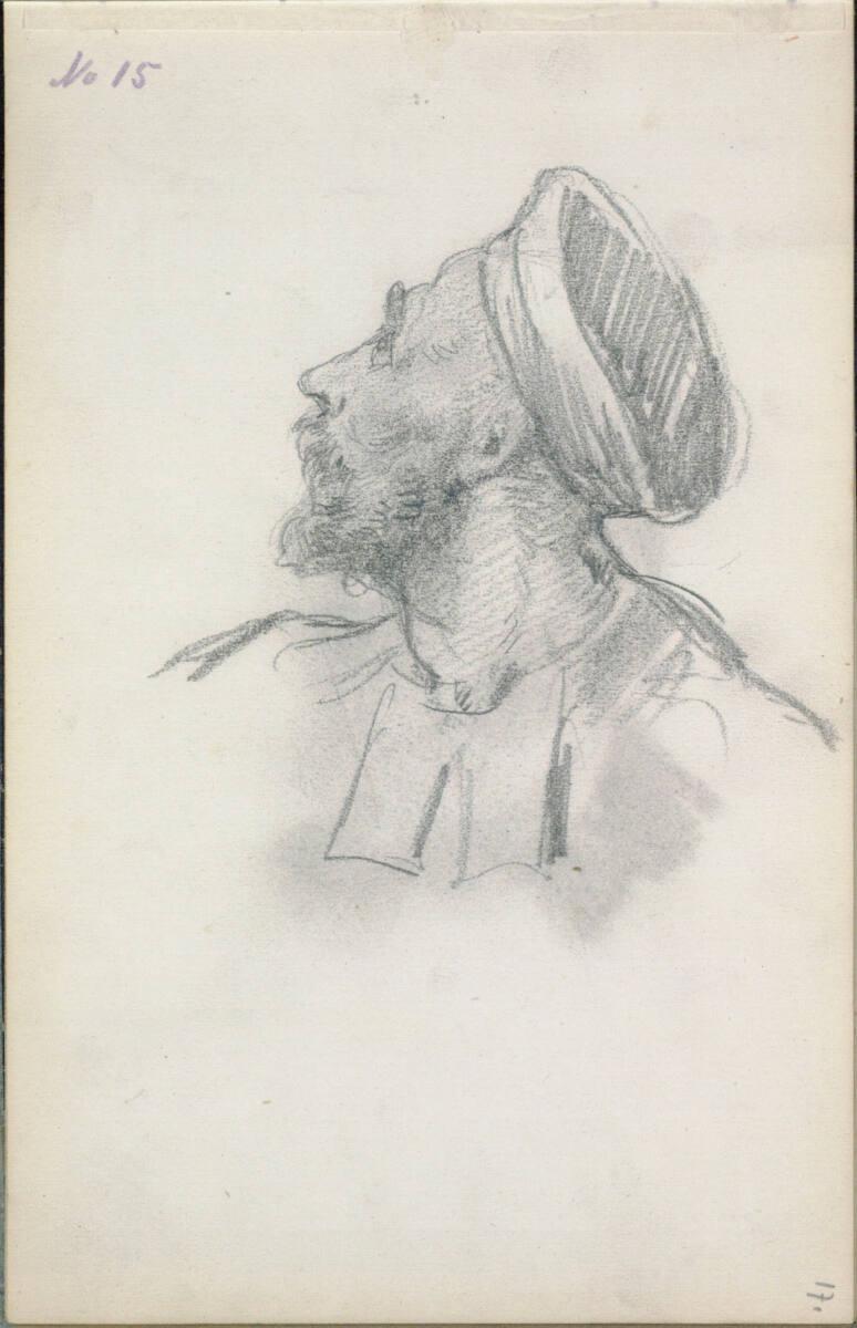 Hans Canon, Kopfstudie zu "Loge Johannis", Inv. Nr.: 25043/17r