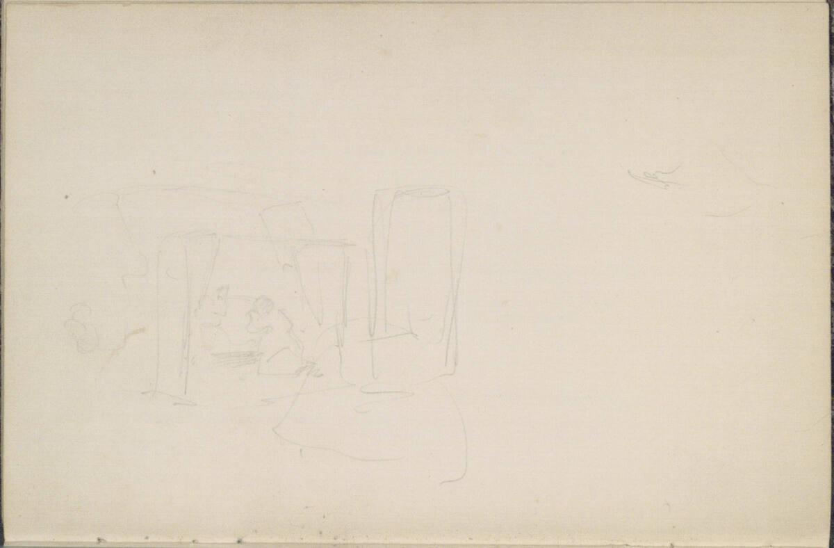 Josef Danhauser, undeutliche Skizze, Inv. Nr.: 26430/9v