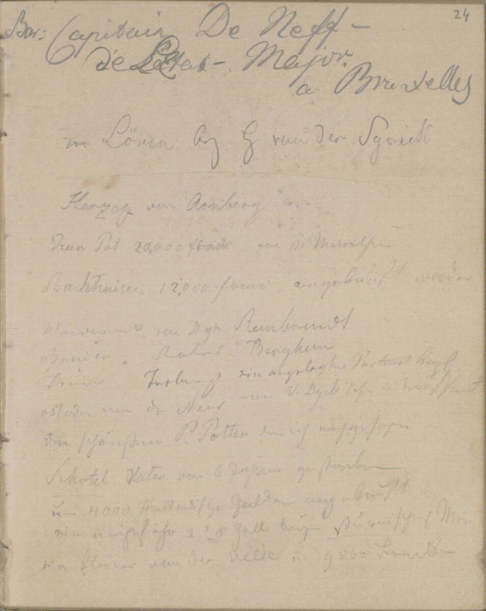 Josef Danhauser, Notizen, Inv. Nr.: 26559/24r