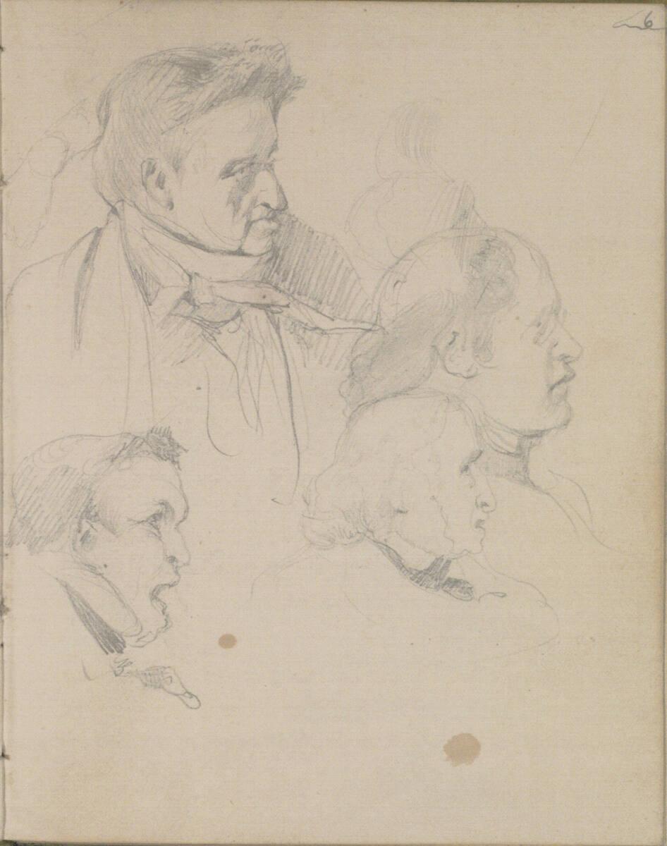 Josef Danhauser, Kopfstudien, Inv. Nr.: 26559/6r