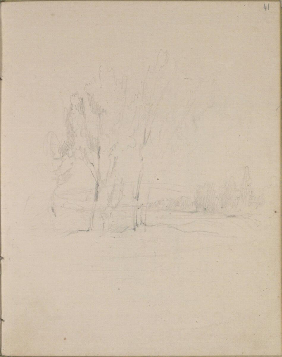 Josef Danhauser, Landschaftsskizze, Inv. Nr.: 26559/41r