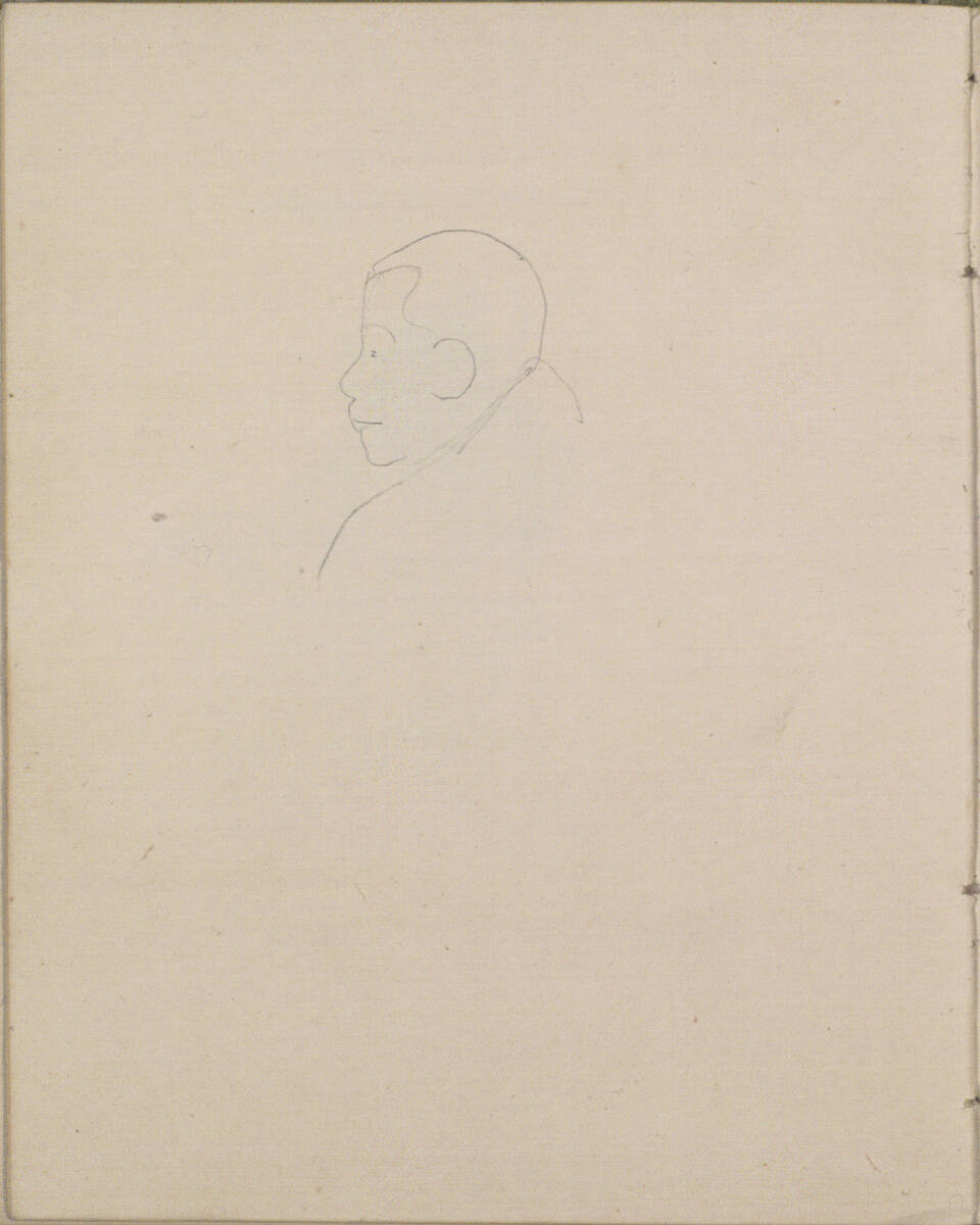 Grobe Profilskizze, Josef Danhauser, 1842