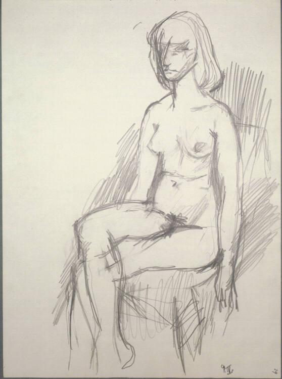 Georg Eisler, Aktstudie einer Sitzenden mit überschlagenen Beinen, Inv. Nr.: 35201/29