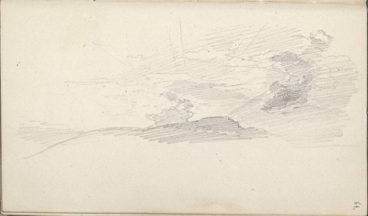 Friedrich Gauermann, Wolkenstudie, Inv. Nr.: 25668/64