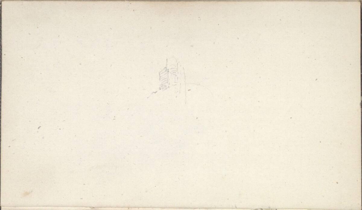 Friedrich Gauermann, Detailstudie der Ruine Starhemberg, Inv. Nr.: 25668/6v
