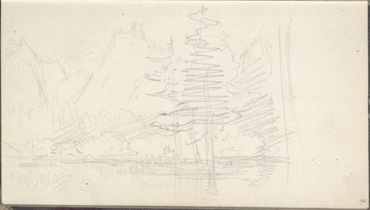 Friedrich Gauermann, Landschaftsstudie mit Ruine, Inv. Nr.: 25668/8