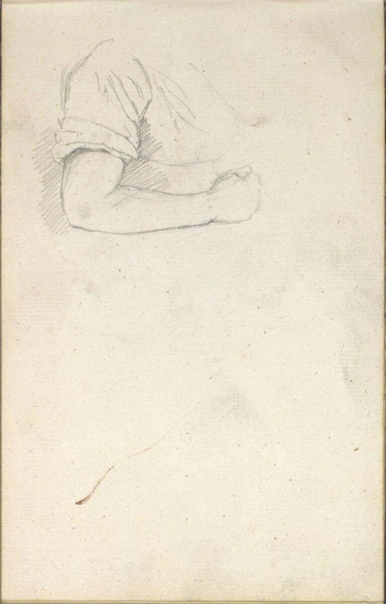 Friedrich Gauermann, Armstudie, Inv. Nr.: 25670/55v