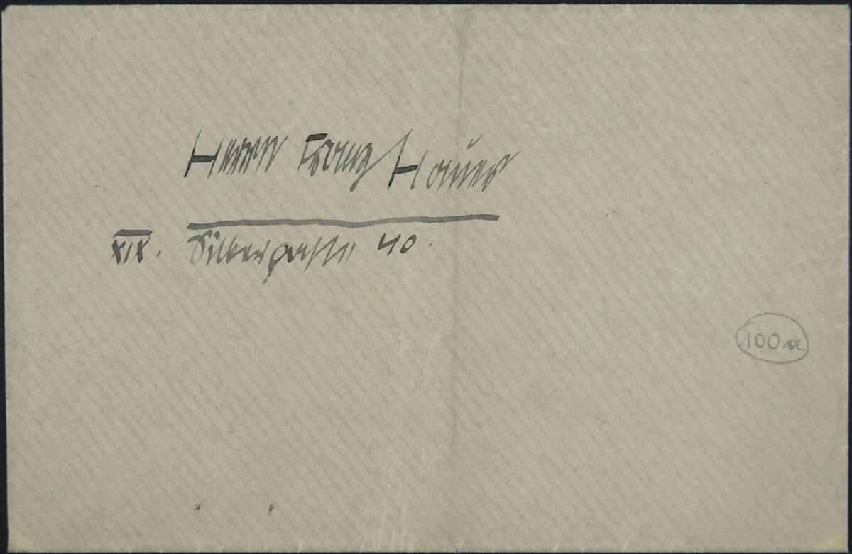 Brief von Egon Schiele an Franz Hauer vom 5. Februar 1914, Inv. Nr.: ESA100a