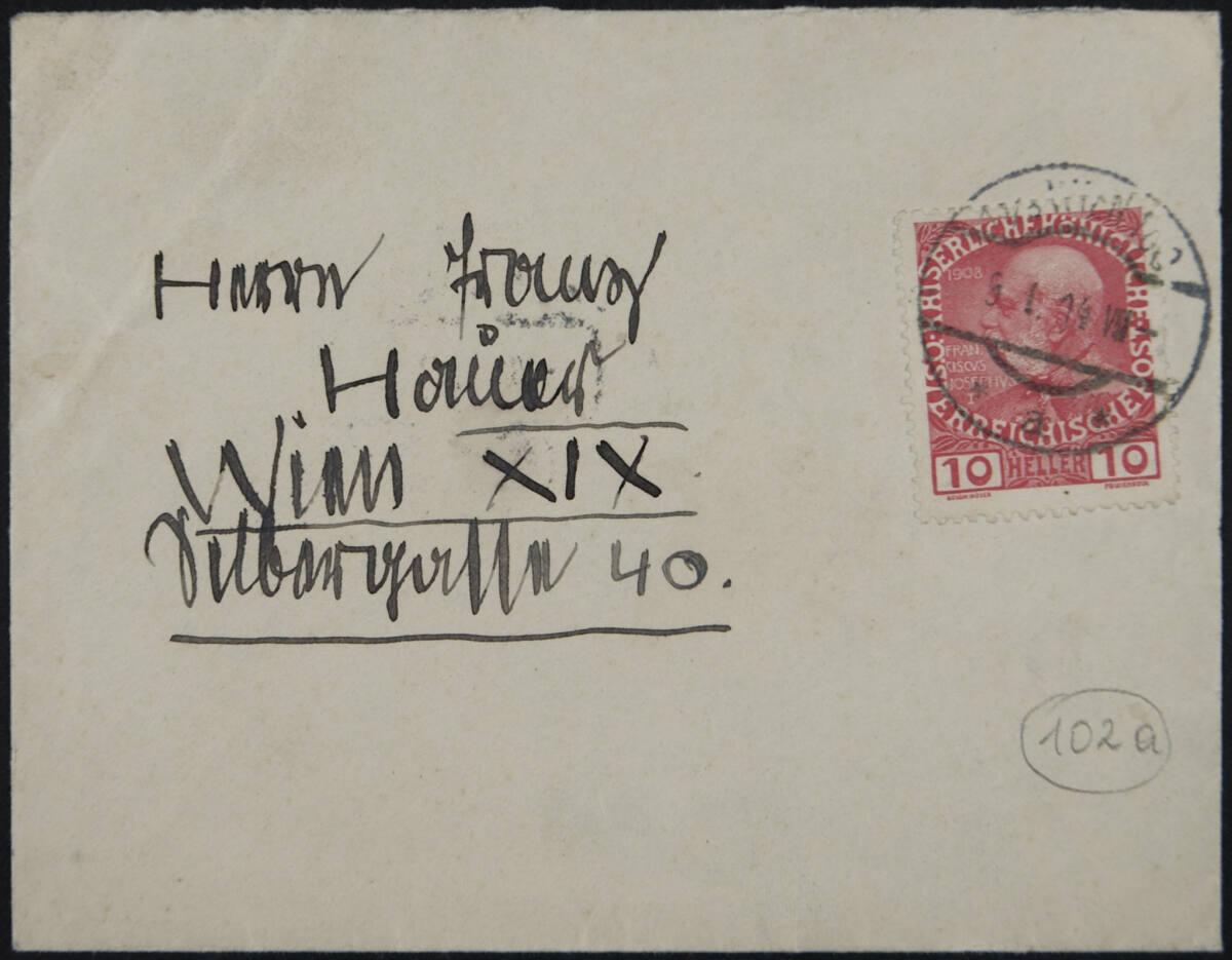 Brief von Egon Schiele an Franz Hauer vom 8. Jänner 1914, Inv. Nr.: ESA102a/recto