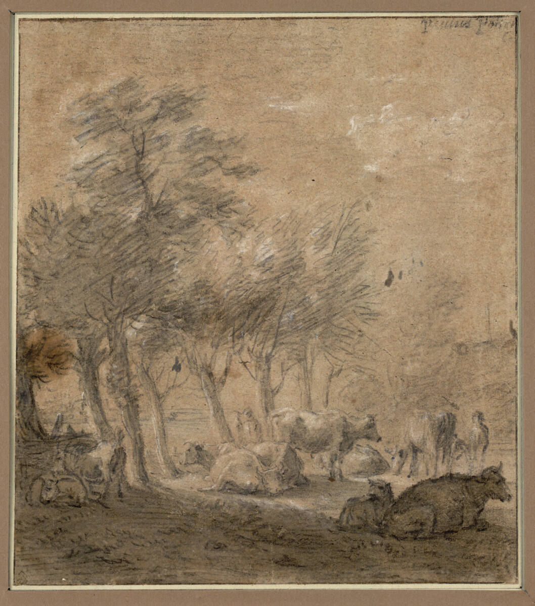 Kuhherde im Schatten einer Reihe von Weidenbäumen, Paulus Potter