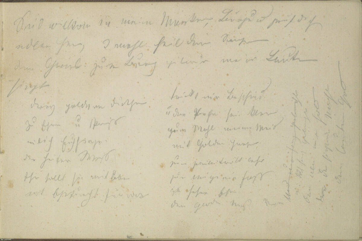 Notizen (im Skizzenbuch kopfstehend), Hans Canon