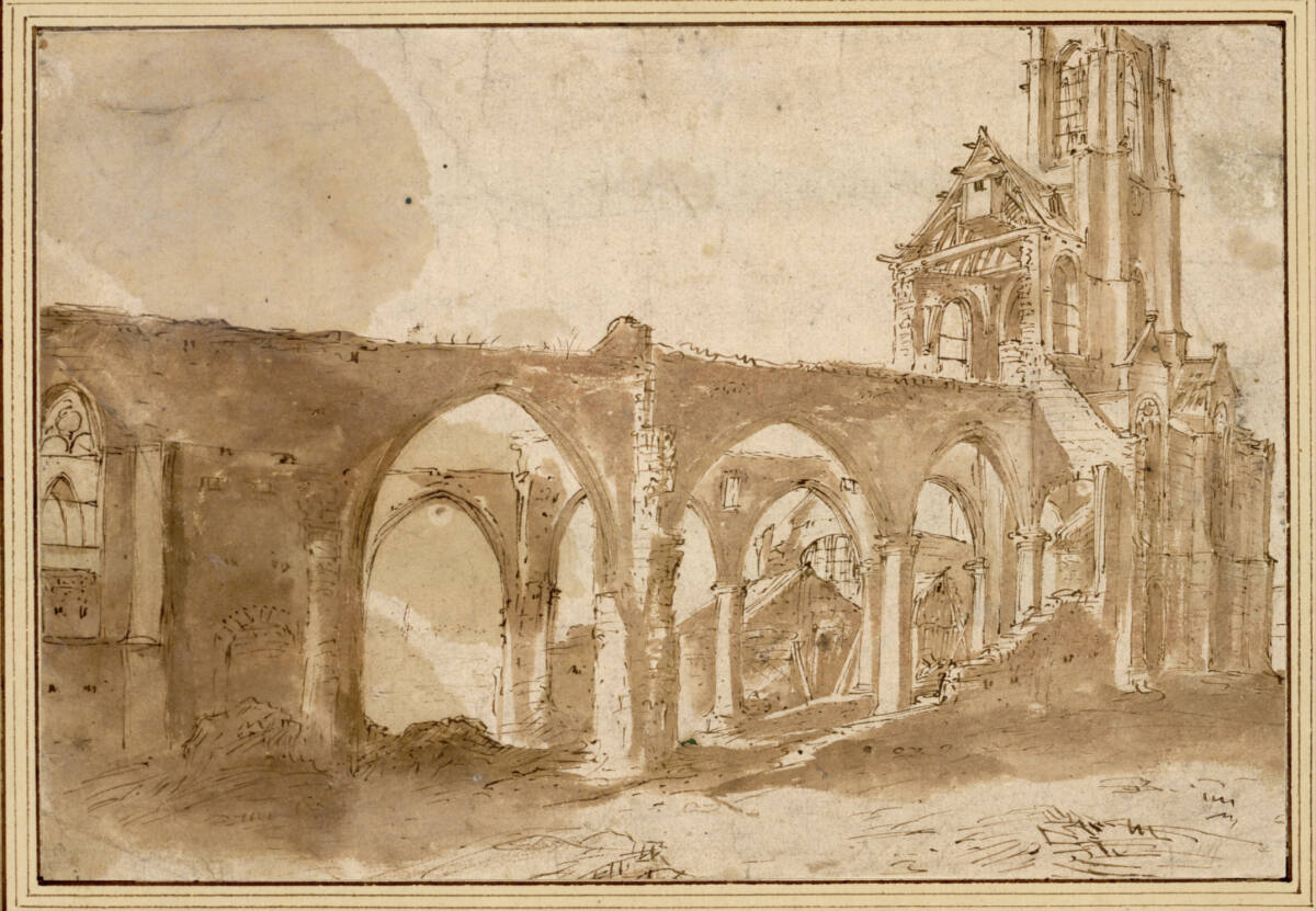 Ruine einer gothischen Kirche, Jacob van der Ulft