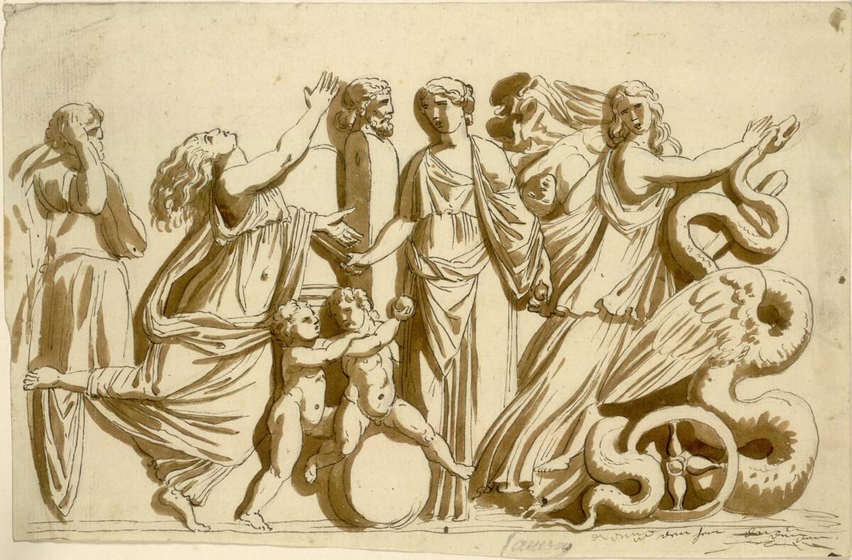 Franz Caucig, Fries mit antiken Figuren, Inv. Nr.: 43963