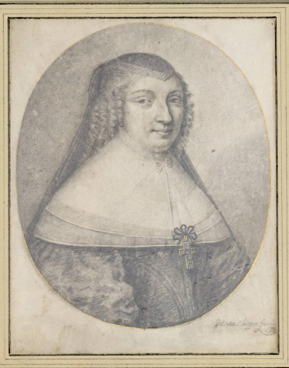 Pieter van Schuppen, Porträt einer Äbtissin der Englischen Damen (Brustbild im Oval), Inv. Nr.:…