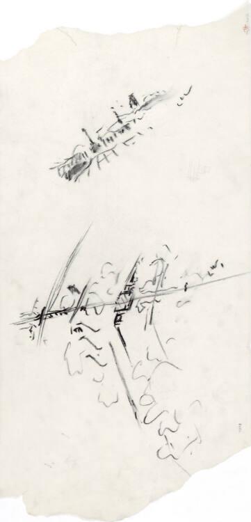 Lois Welzenbacher, Wien XV, Bebauungsstudie bei Schönbrunn, 2 Skizzen, Inv. Nr.: AZ9902
