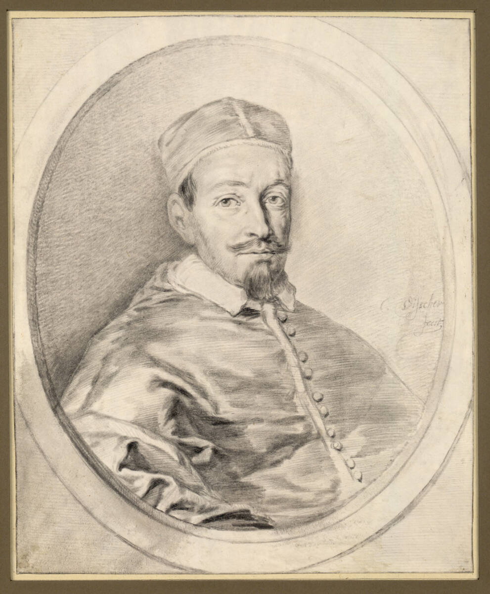 Papst Alexanders VII. (Brustbild im Oval), Cornelis Visscher