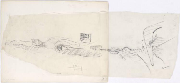 Lois Welzenbacher, Linz (?), Chemische Industrie (?), perspektivische Skizze und Detailskizze, …