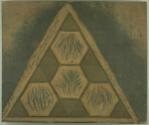 Anonym, Netz des Tetraeders mit Angabe der Abstumpfung zum abgestumpften Tetraeder, Inv. Nr.: H…