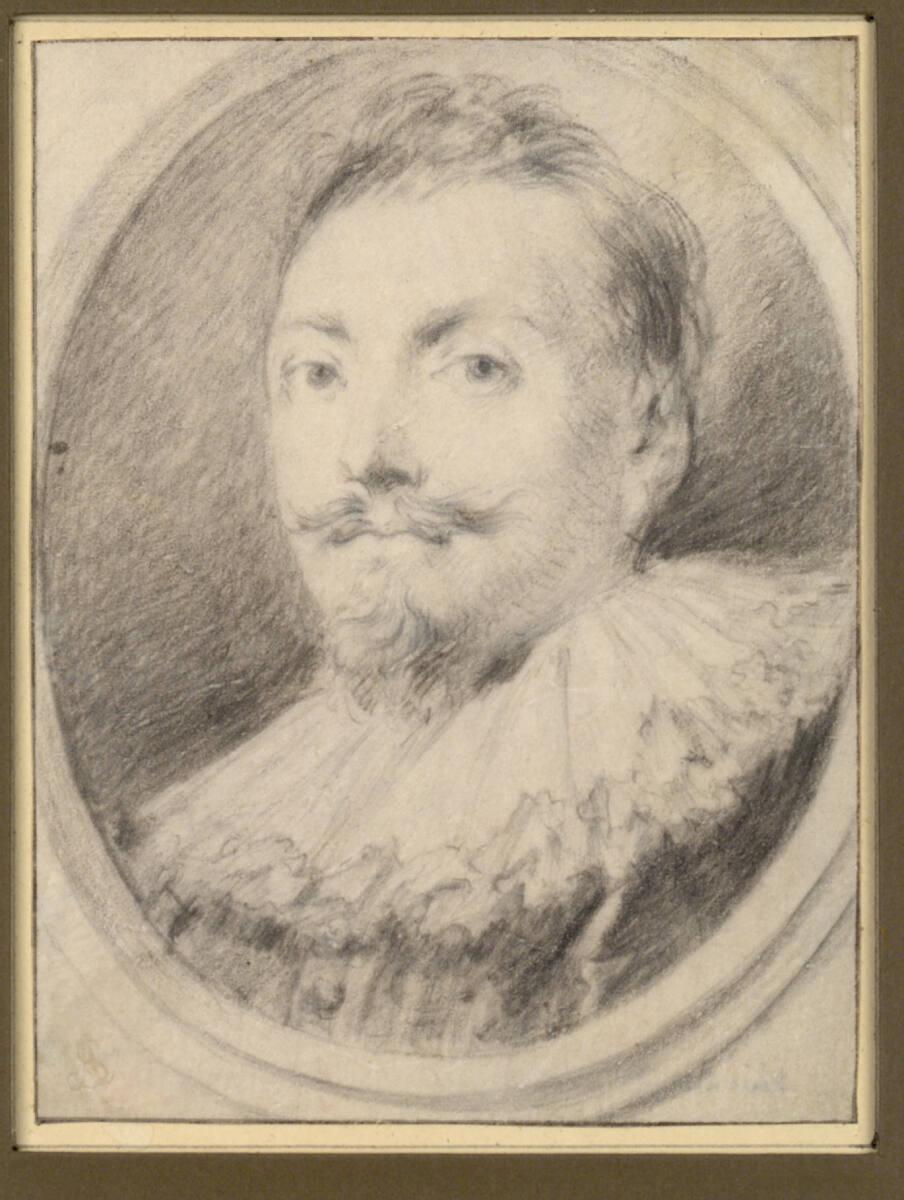 Cornelis Visscher, Porträt eines jungen Mannes mit Spitzbart und spanischem Kragen  (Brustbild …