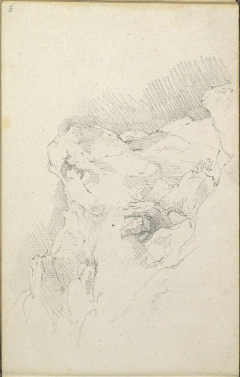 Friedrich Gauermann, Felsstudie, Inv. Nr.: 25670/100