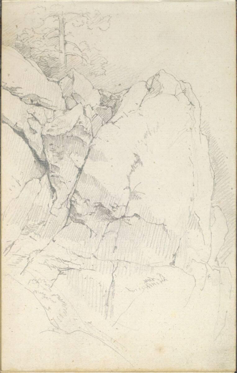 Friedrich Gauermann, Felsstudie, Inv. Nr.: 25670/89