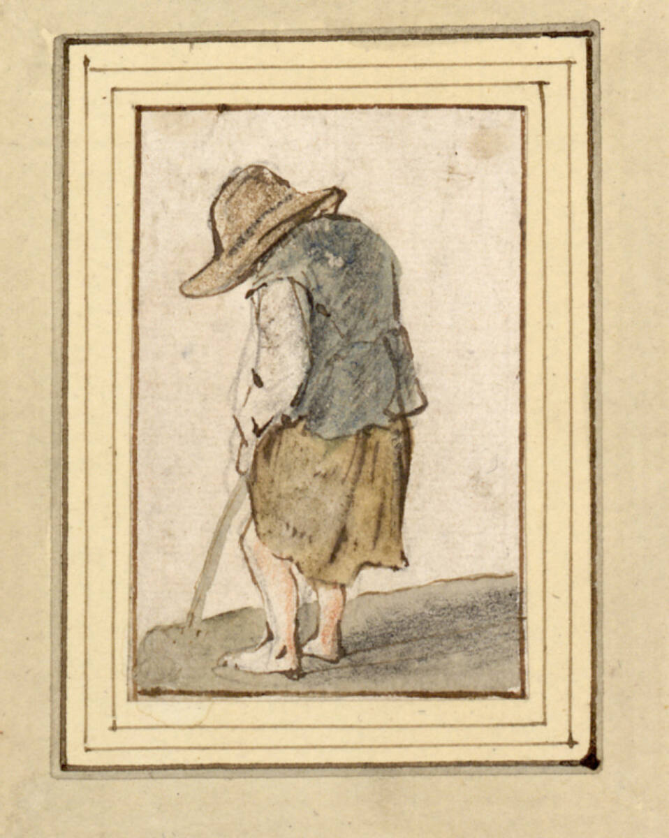Pissender Knabe, in halber Rückenansicht, Isaac van Ostade