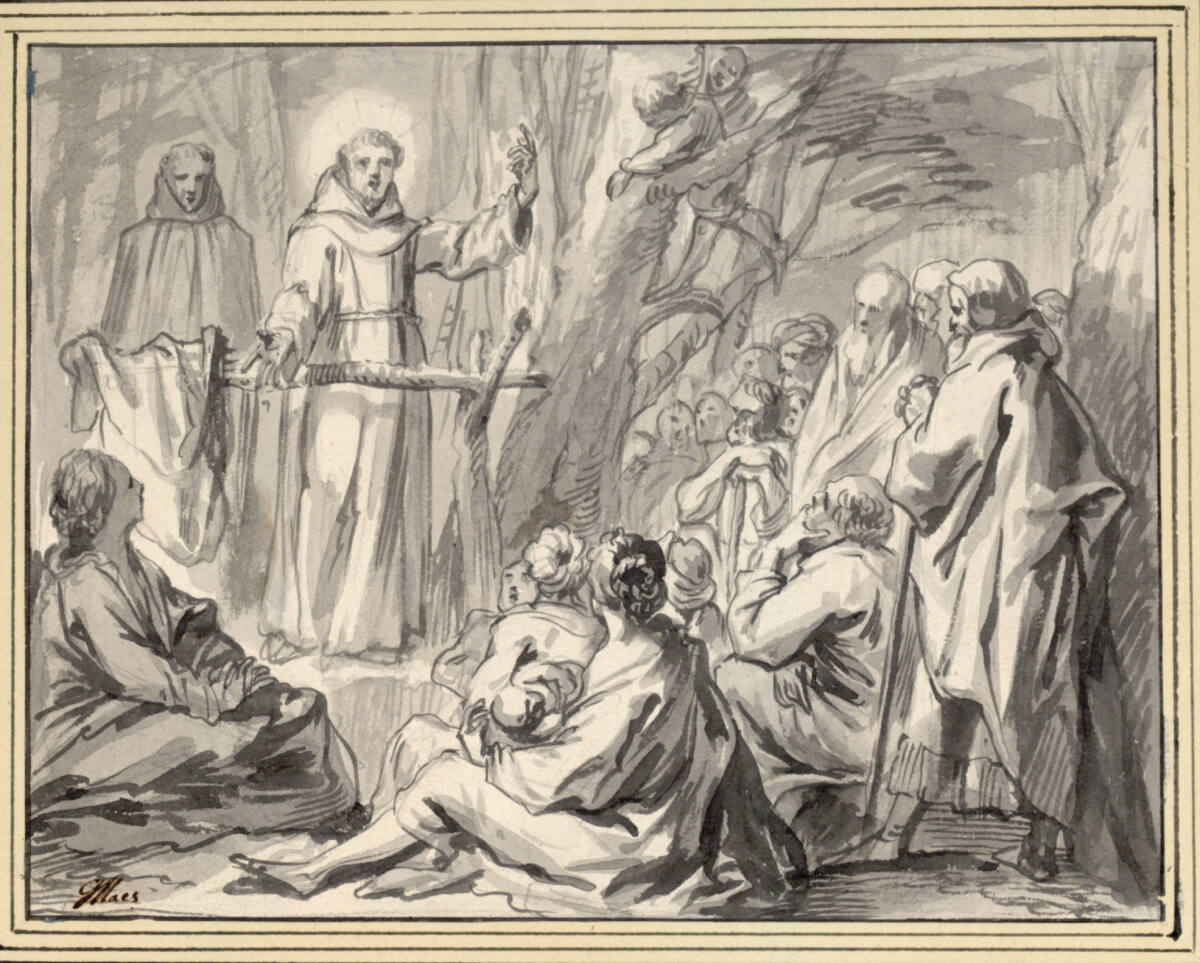 Der hl. Antonius von Padua, in einem Wald predigend, Godfried Maes