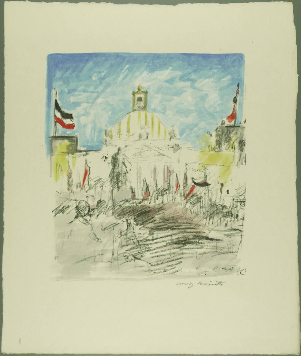 Lovis Corinth, Versammlung auf einem Stadtplatz, Inv. Nr.: DG1916/91/14/1